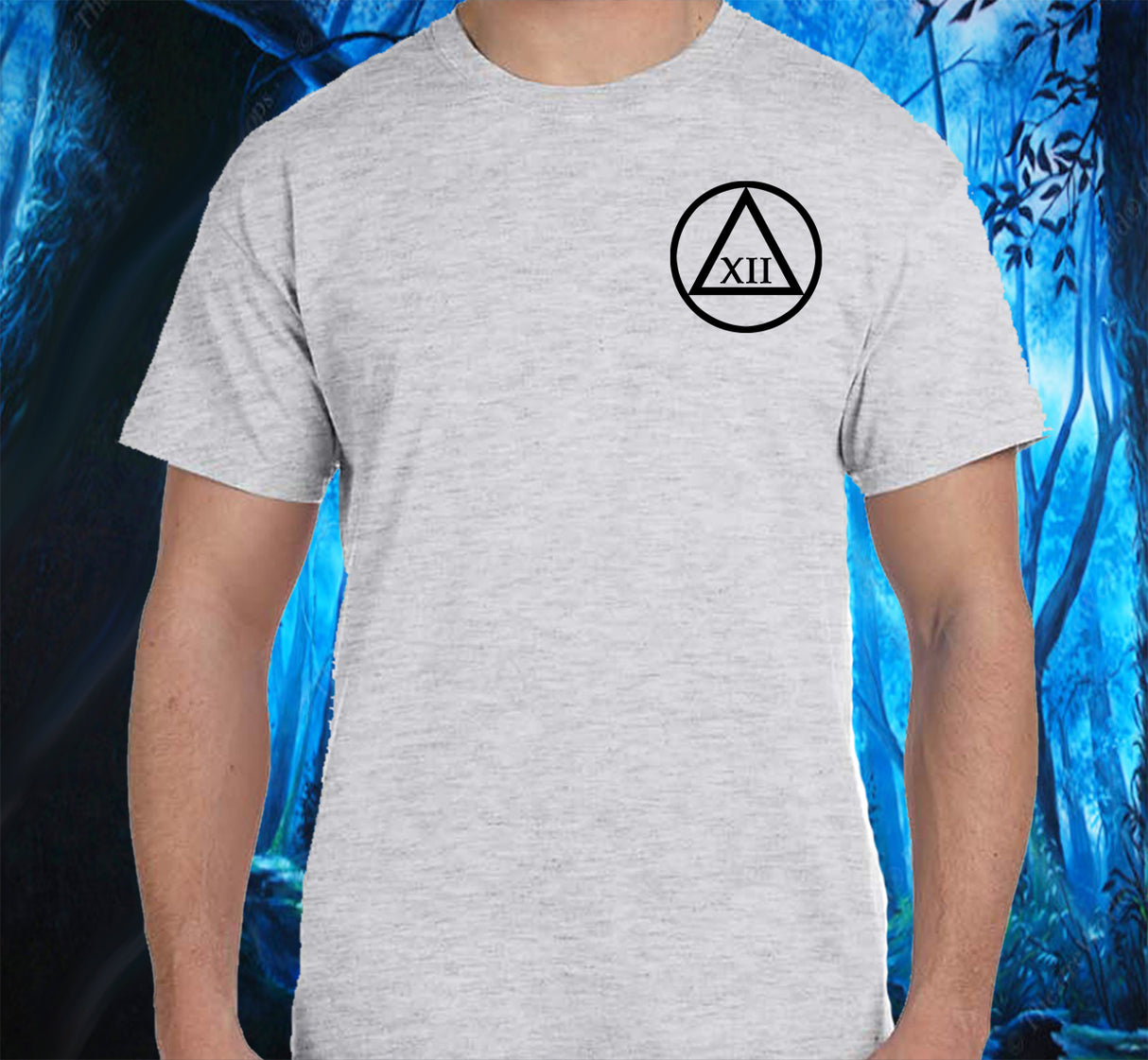 AA - 3.5" Symbol With Years Sober SS Tee