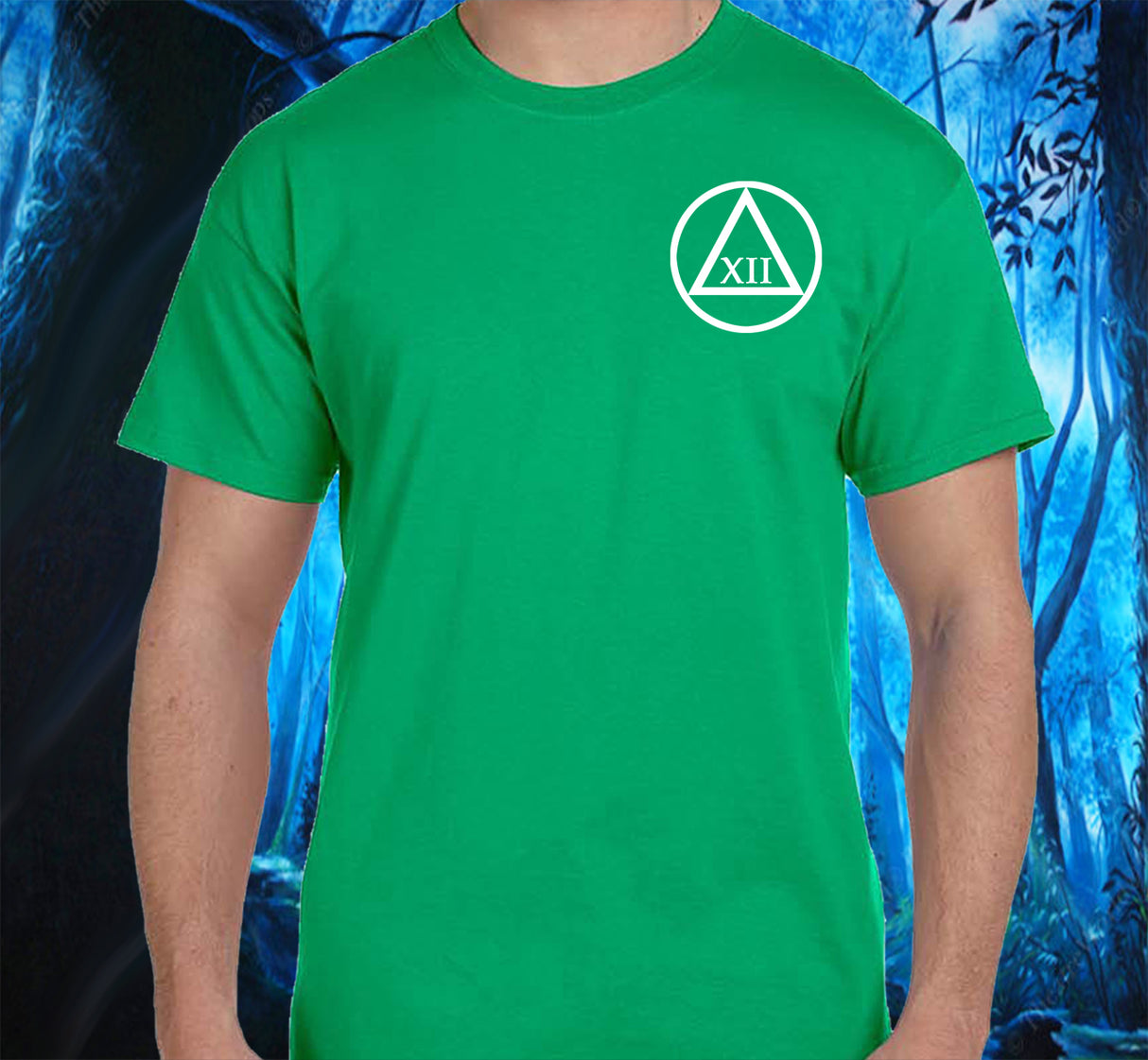 AA - 3.5" Symbol With Years Sober SS Tee