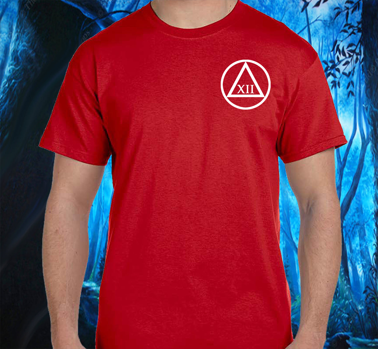 AA - 3.5" Symbol With Years Sober SS Tee