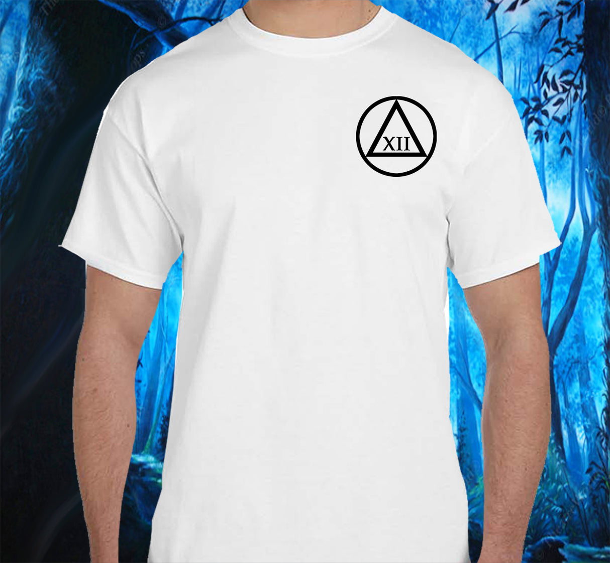 AA - 3.5" Symbol With Years Sober SS Tee