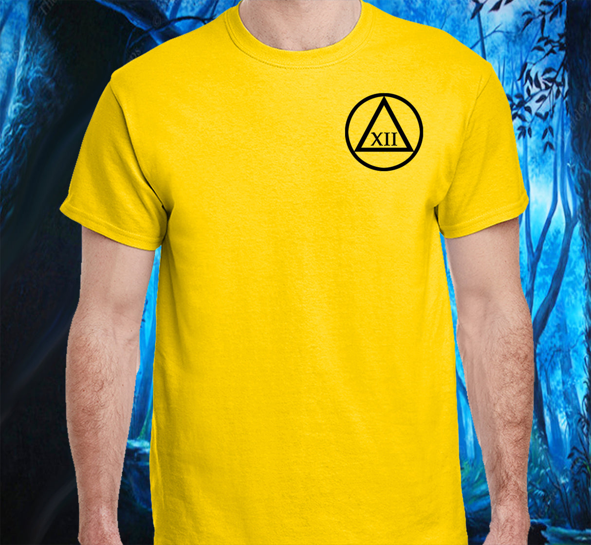 AA - 3.5" Symbol With Years Sober SS Tee