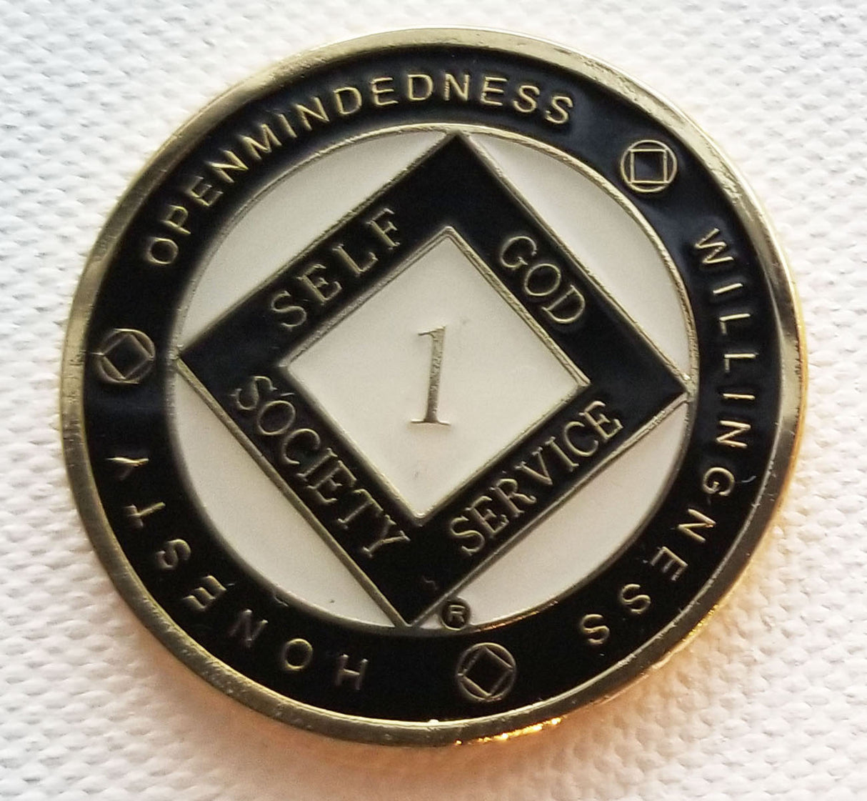 Recovery Medallion - Black 1-50Yr