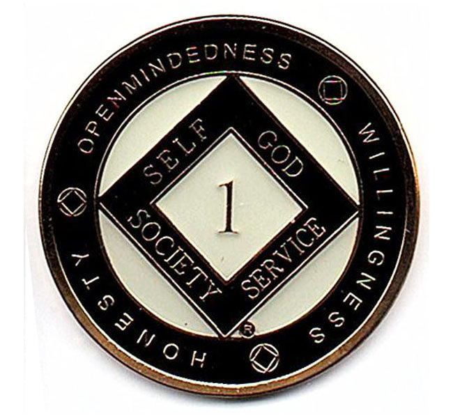 NA Recovery Medallion Black & White - nawears