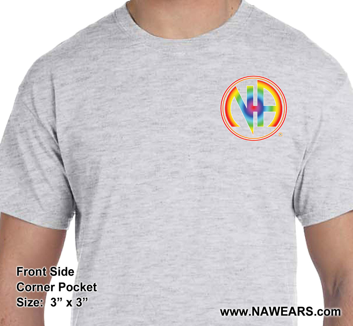 3" NA Rainbow Symbol Tee