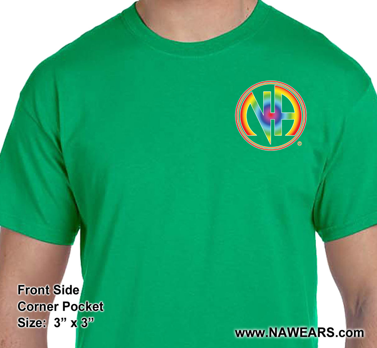 3" NA Rainbow Symbol Tee
