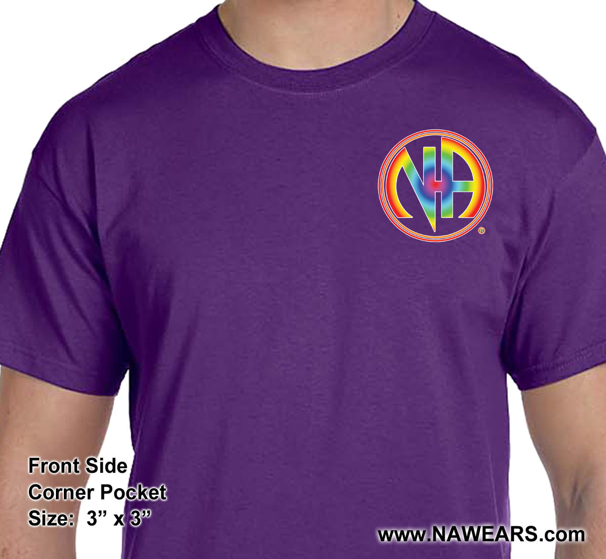 3" NA Rainbow Symbol Tee