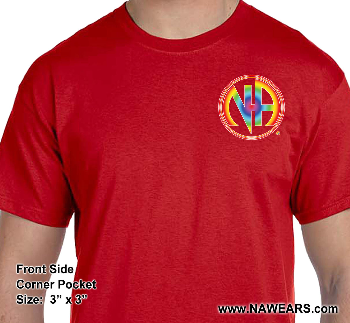 3" NA Rainbow Symbol Tee