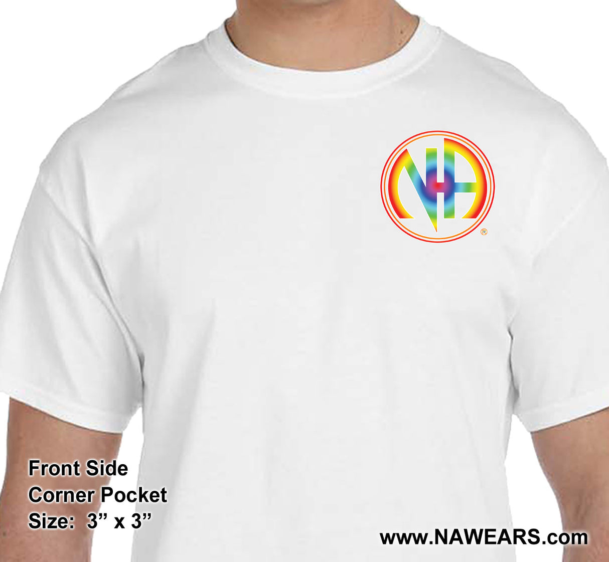 3" NA Rainbow Symbol Tee