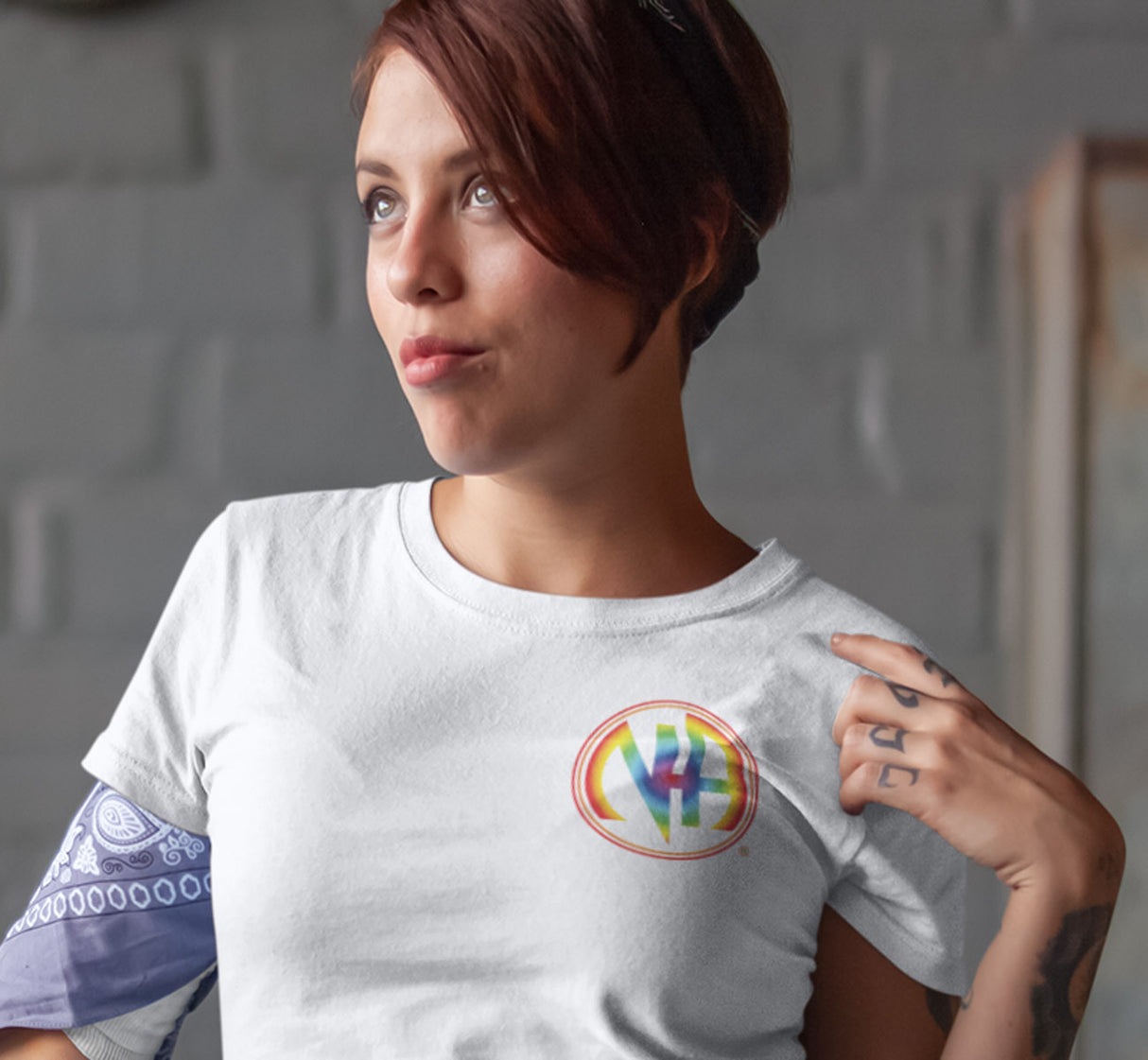 3" NA Rainbow Symbol Tee