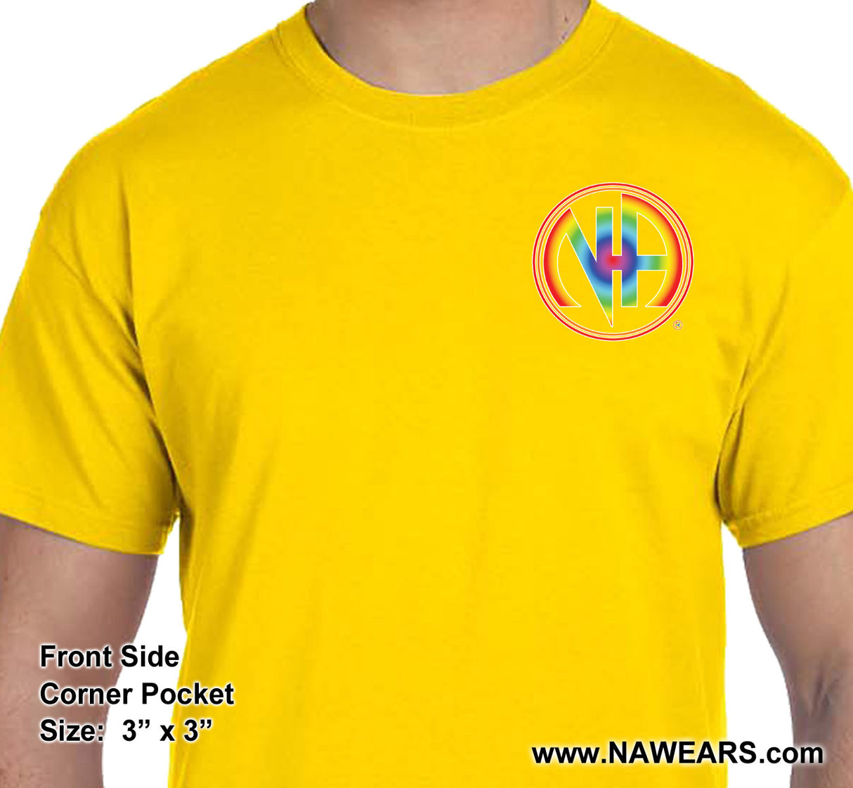 3" NA Rainbow Symbol Tee
