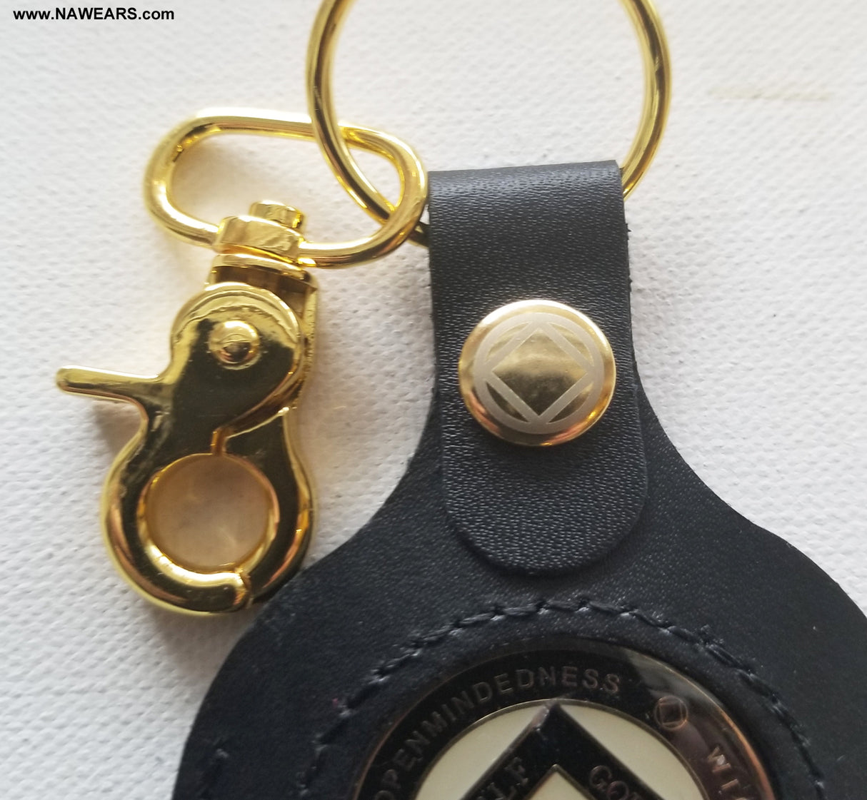 mhkt- Leather Medallion Holder Key Fob