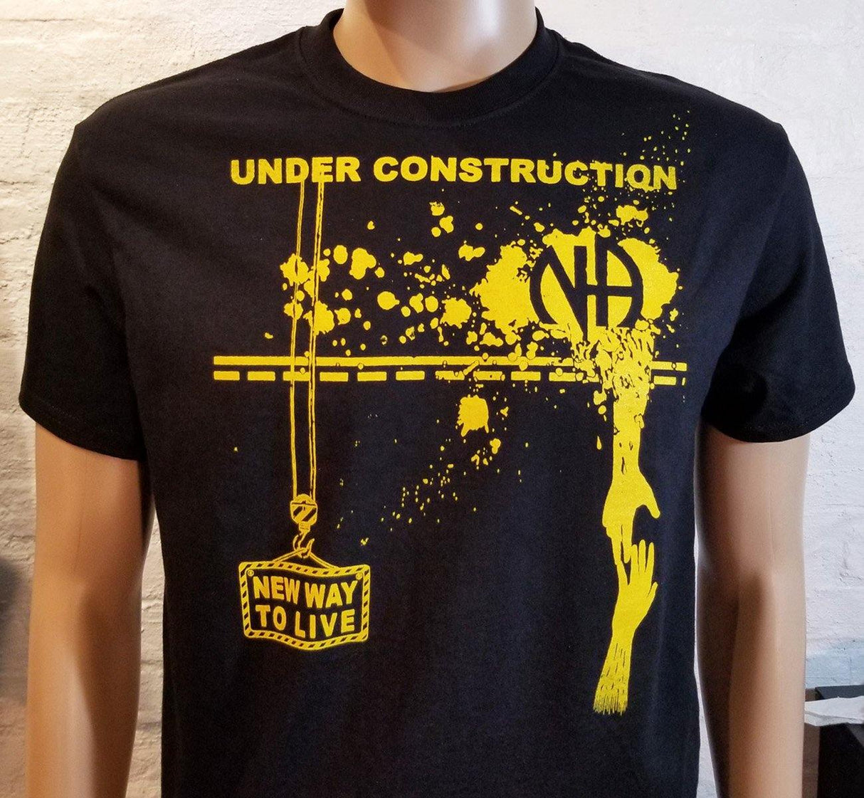Under Construction Black Tee - nawears