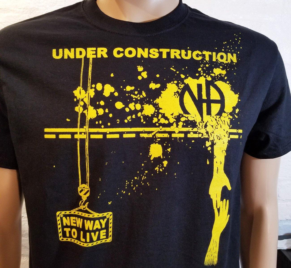 Under Construction Black Tee - nawears