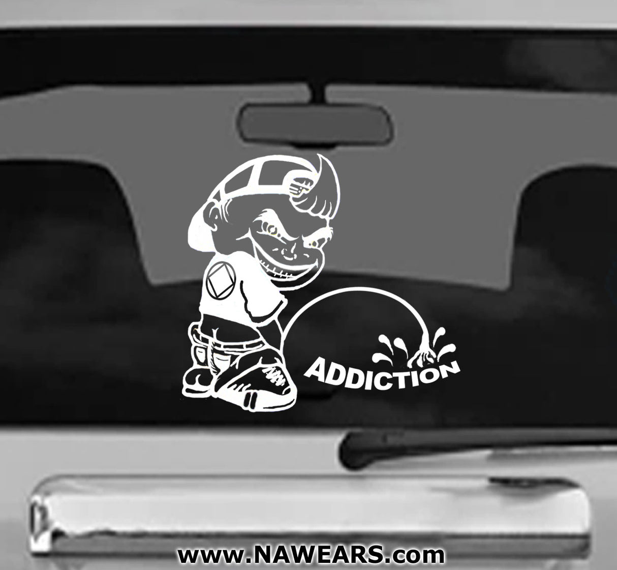 Win Decal - Pissing on Addiction