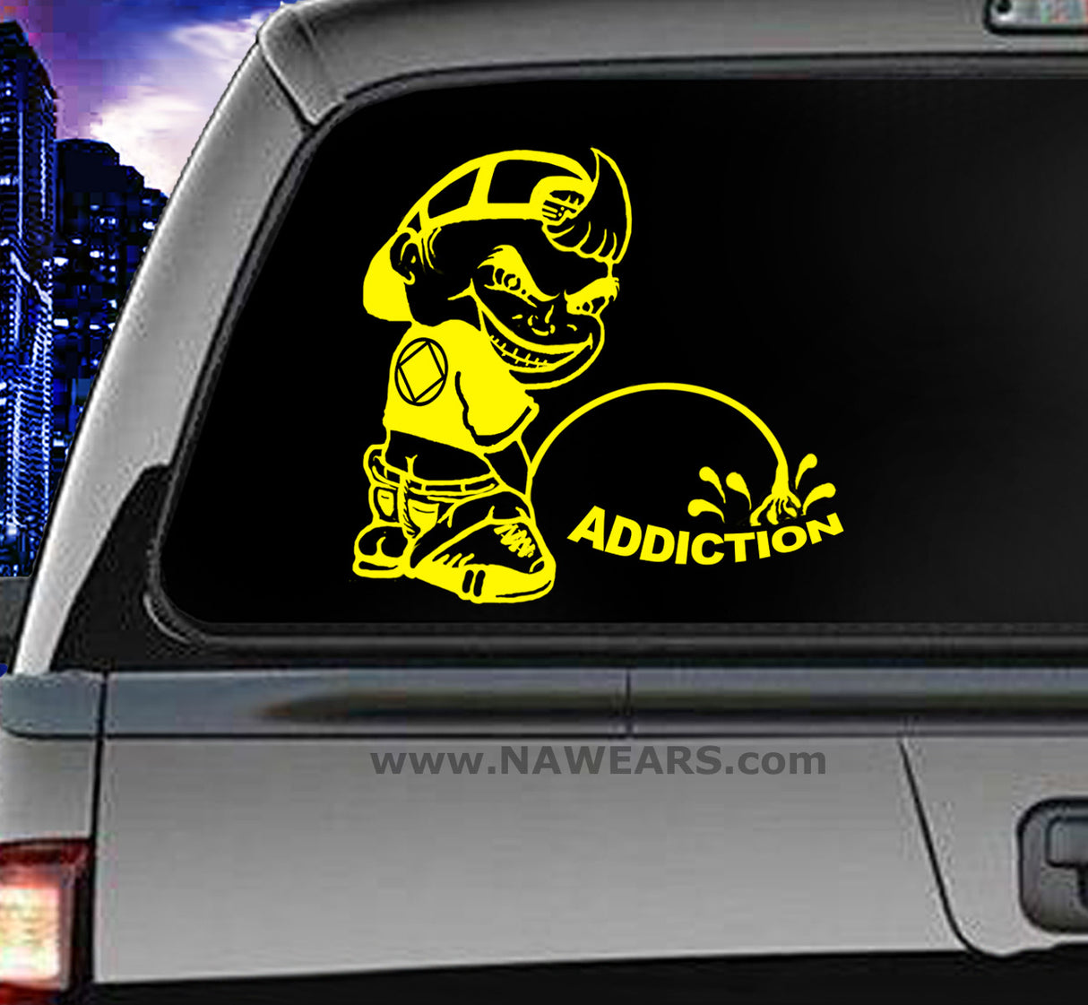 Win Decal - Pissing on Addiction
