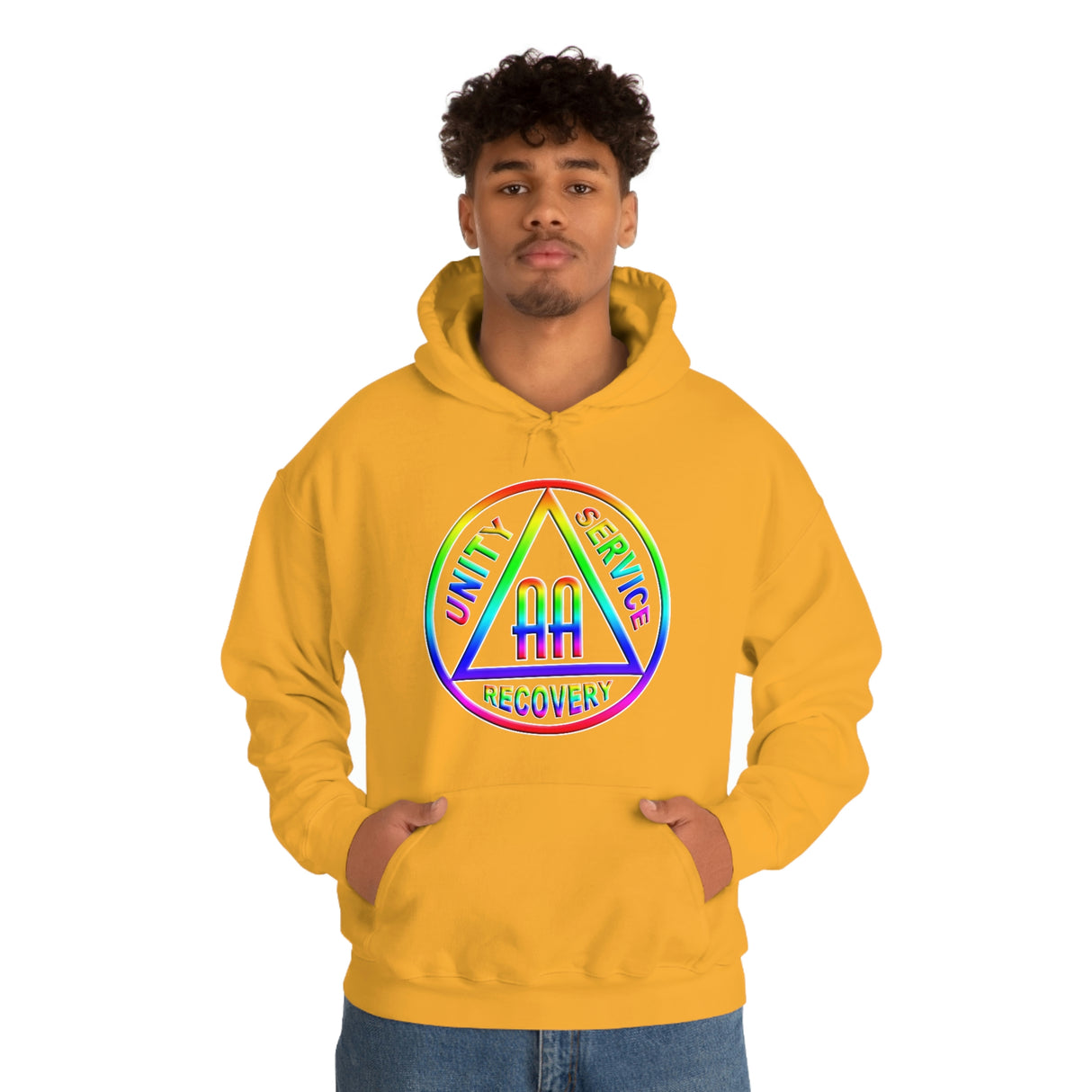 AA Rainbow Symbol dtg Hoodie