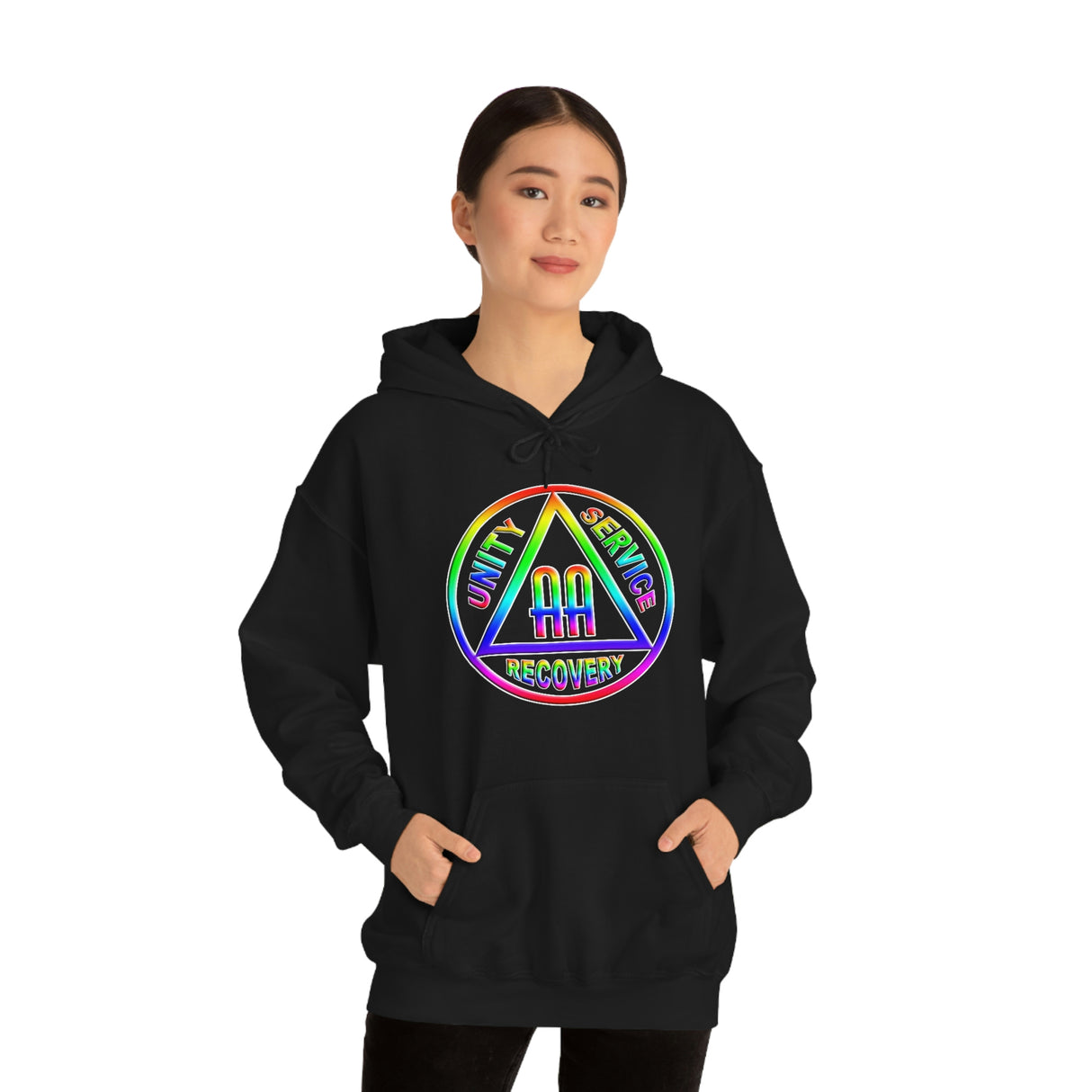 AA Rainbow Symbol dtg Hoodie