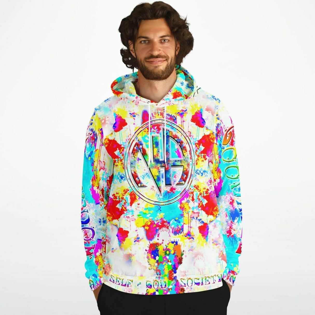 Splattered Symbol AOP Hoodie