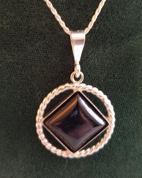 az0175- NA Silver Black Onyx Pendant - nawears