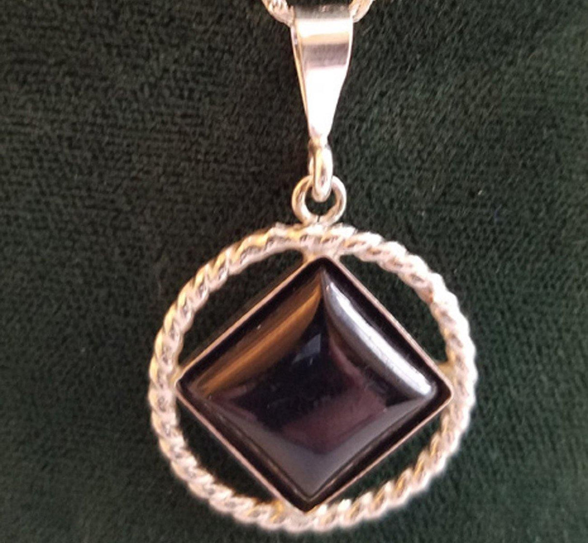 az0175- NA Silver Black Onyx Pendant - nawears