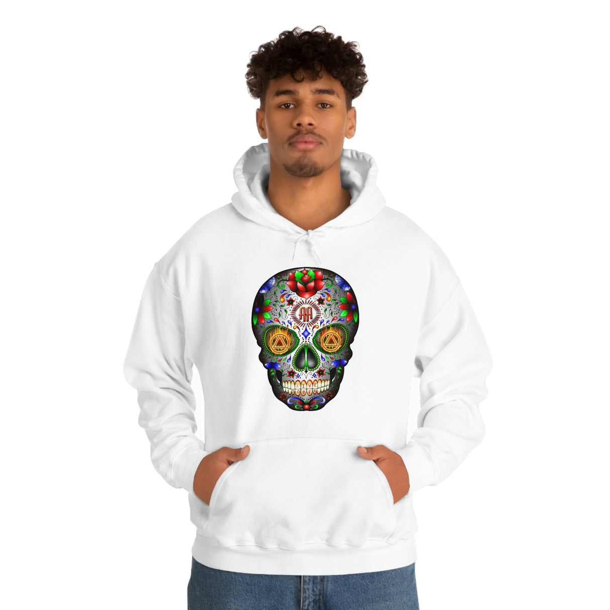 AA Sugar Skull dtg Hoodie