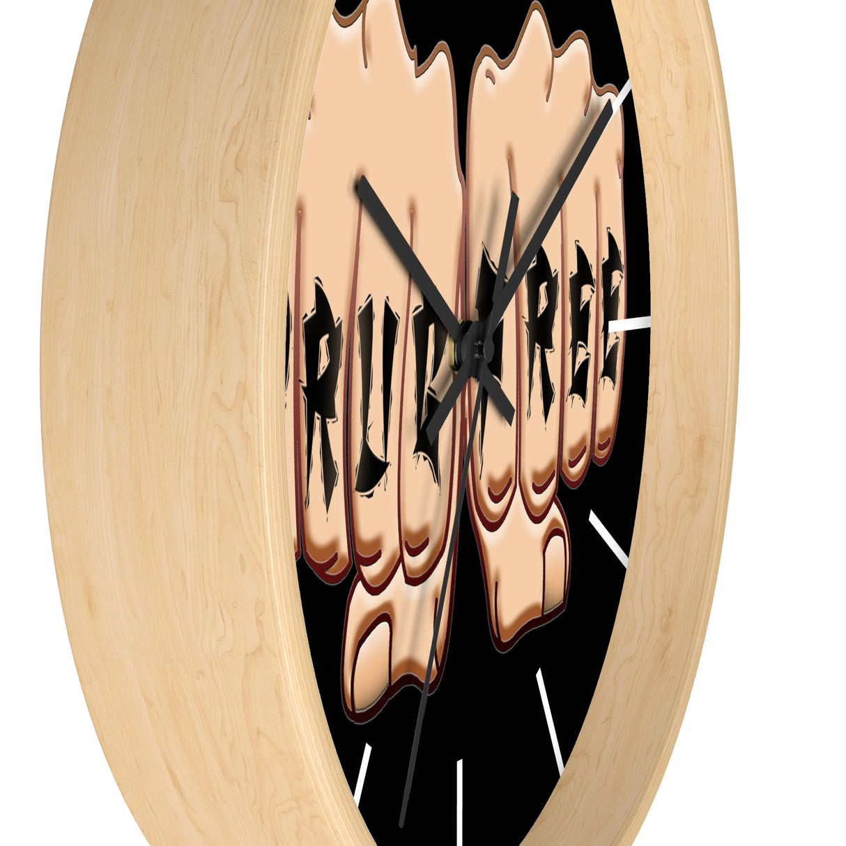 Drug Free Fist Wall clock