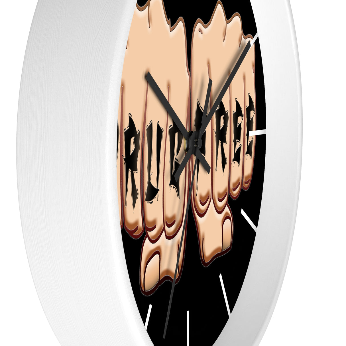 Drug Free Fist Wall clock