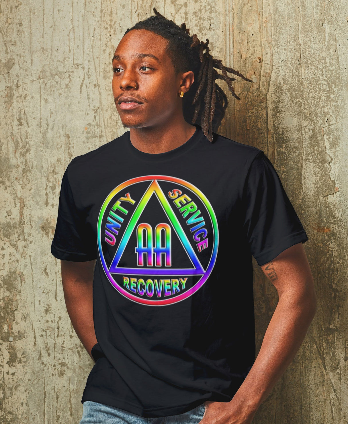 Double AA Rainbow Symbol AA dtg Tee