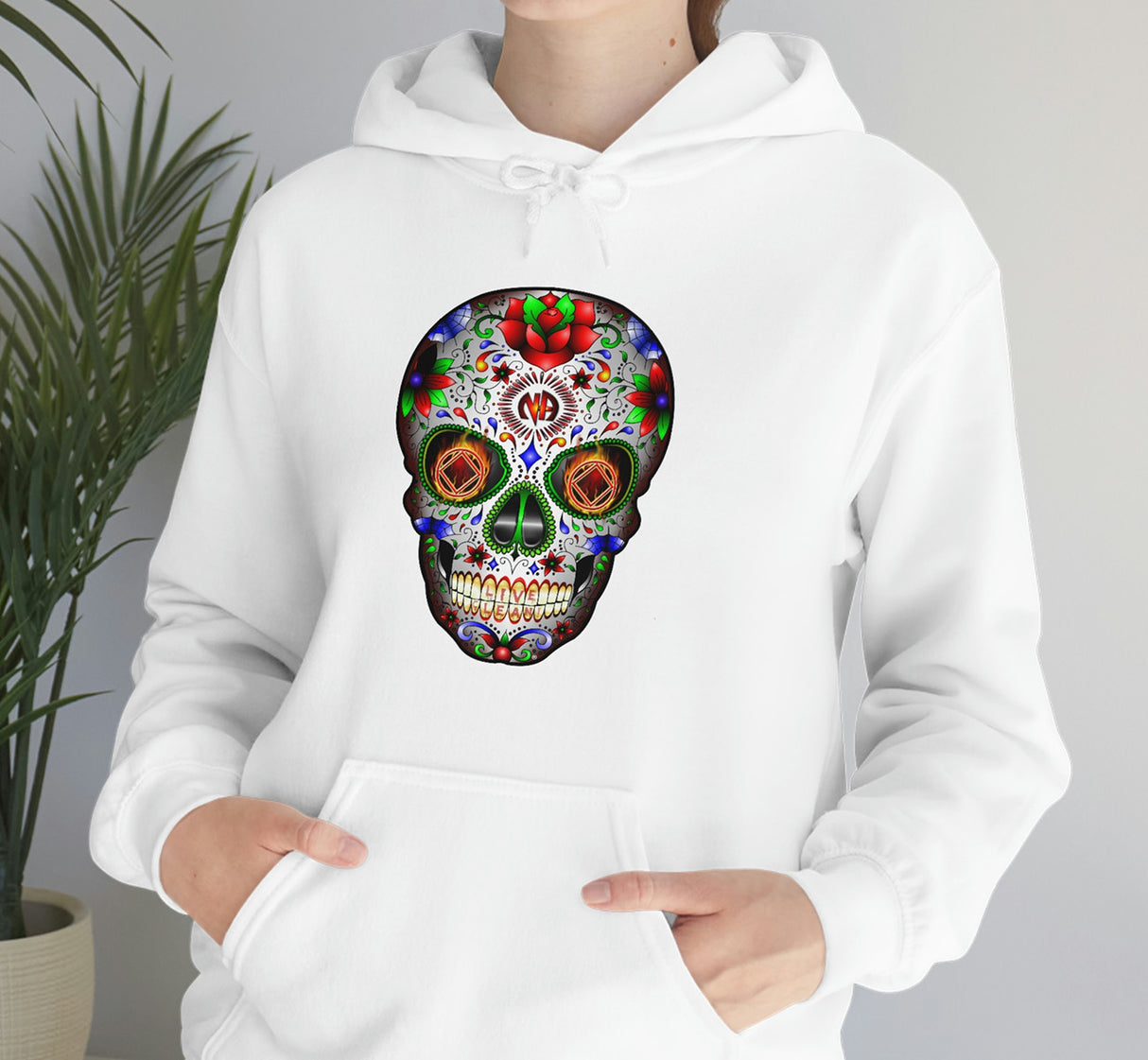NA SUGAR SKULL dtg Hooded Sweatshirt
