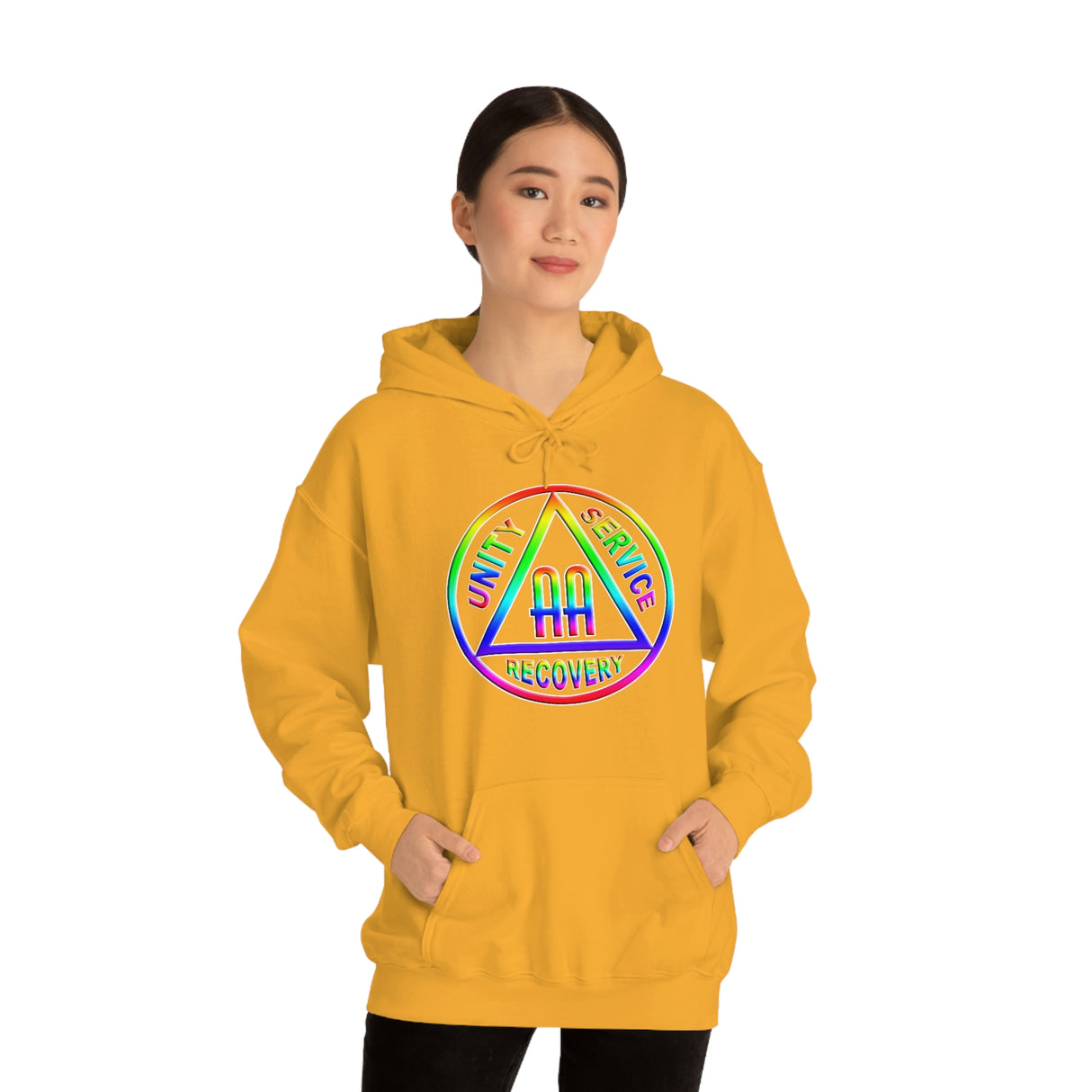 AA Rainbow Symbol dtg Hoodie
