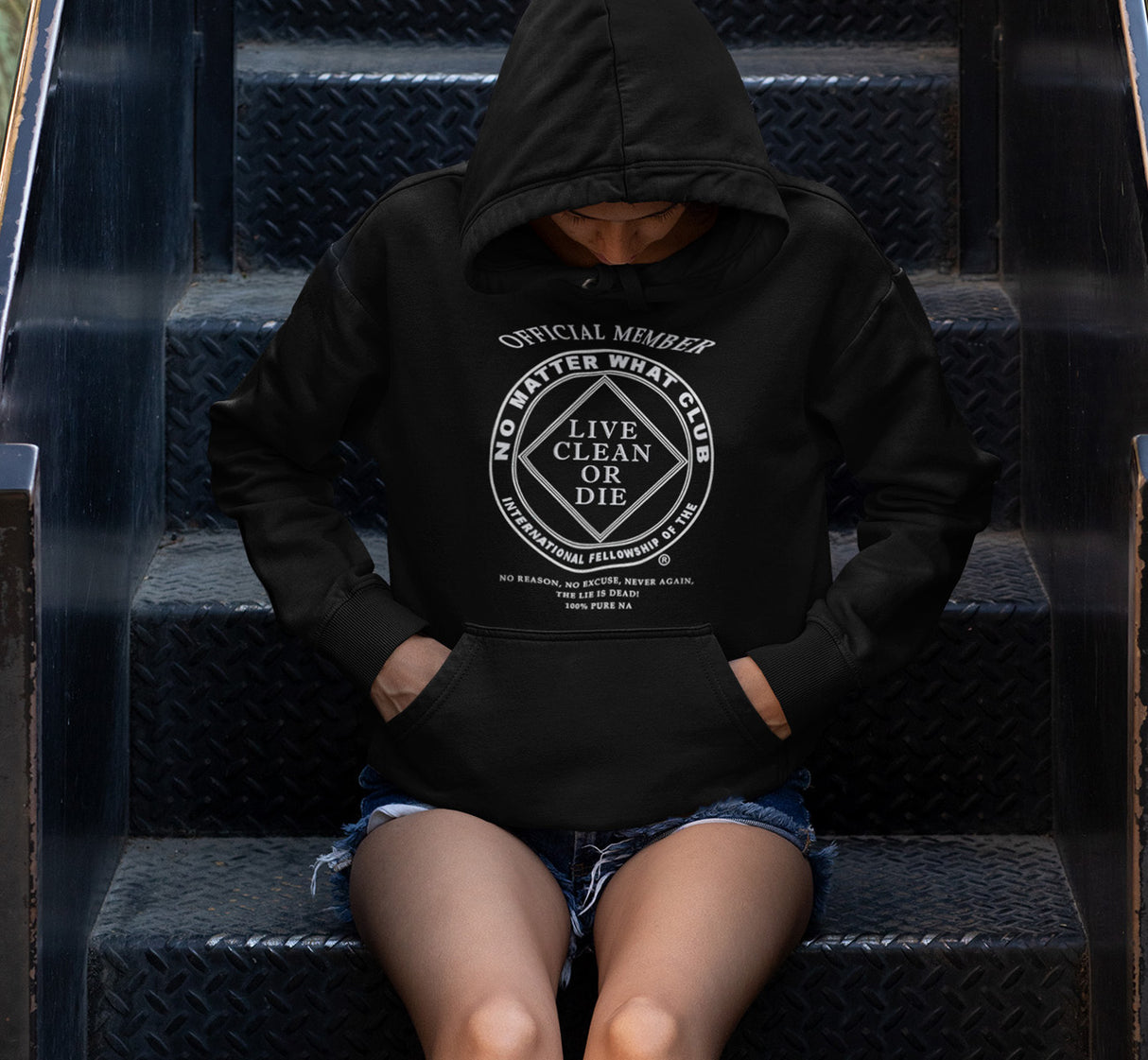 NO MATTER WHAT CLUB Black Hoodie