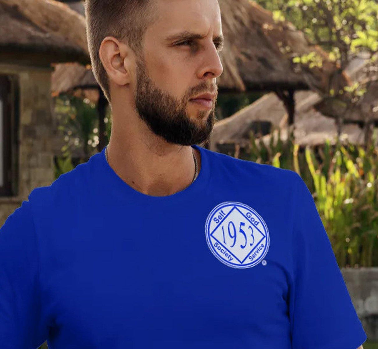 NA Service Symbol White & Blue Tee - nawears