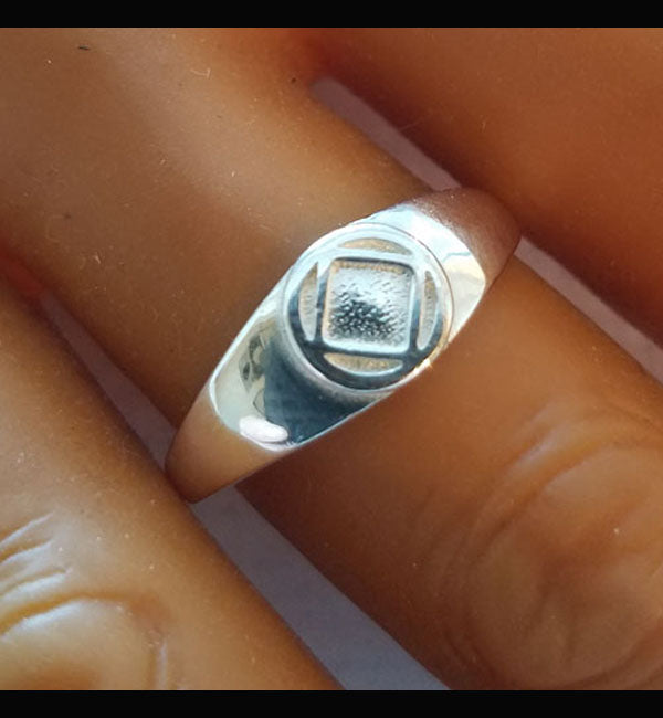 ring010, Small Solid Service Symbol Ring