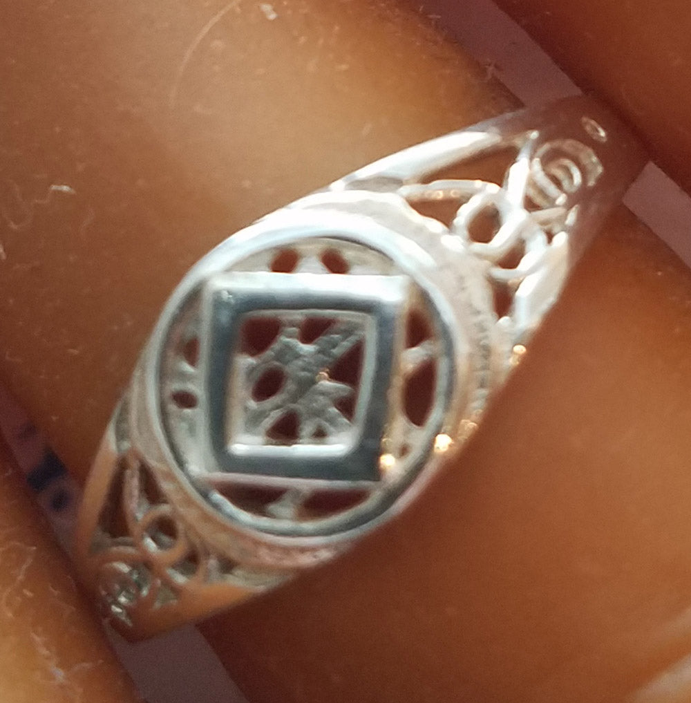 ring04, Sml Pierced Service Symbol Ring