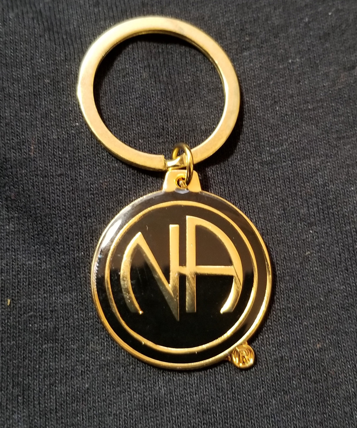 mkt- Large Black NA Symbol Key Chain