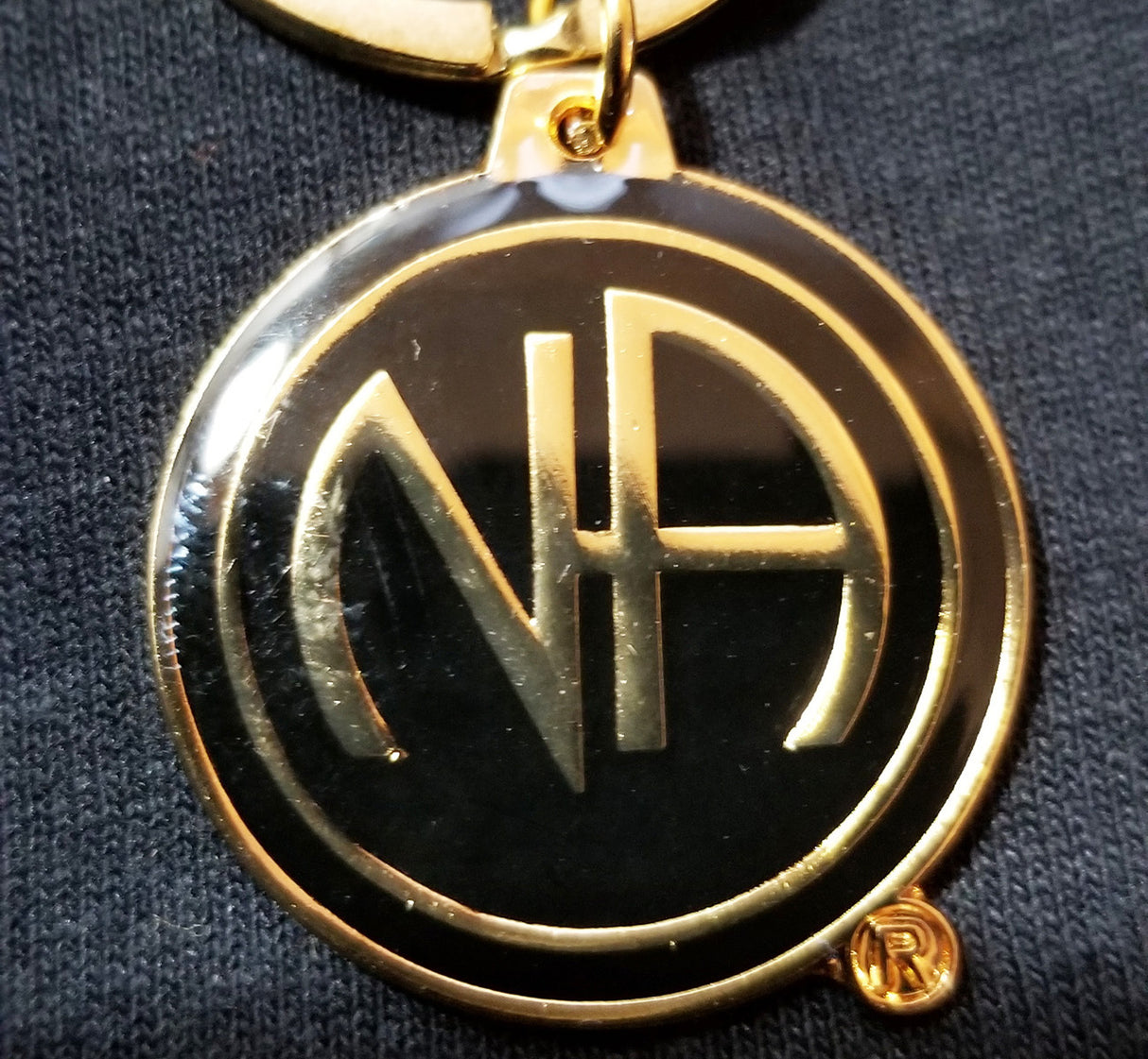 Large Black & Gold NA Symbol Key Chain