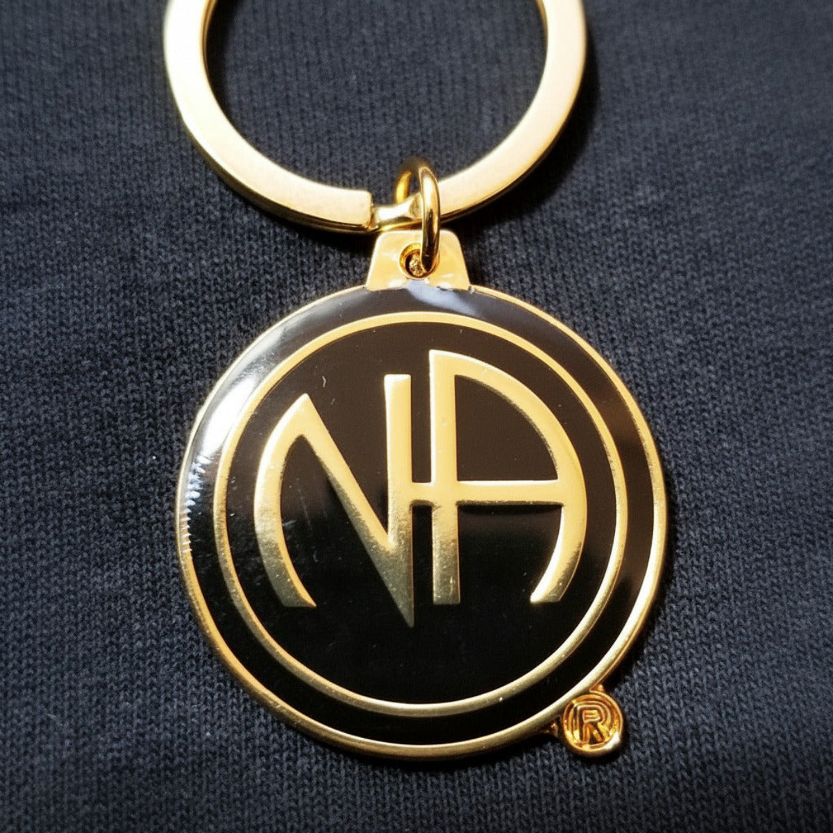 Large Black & Gold NA Symbol Key Chain
