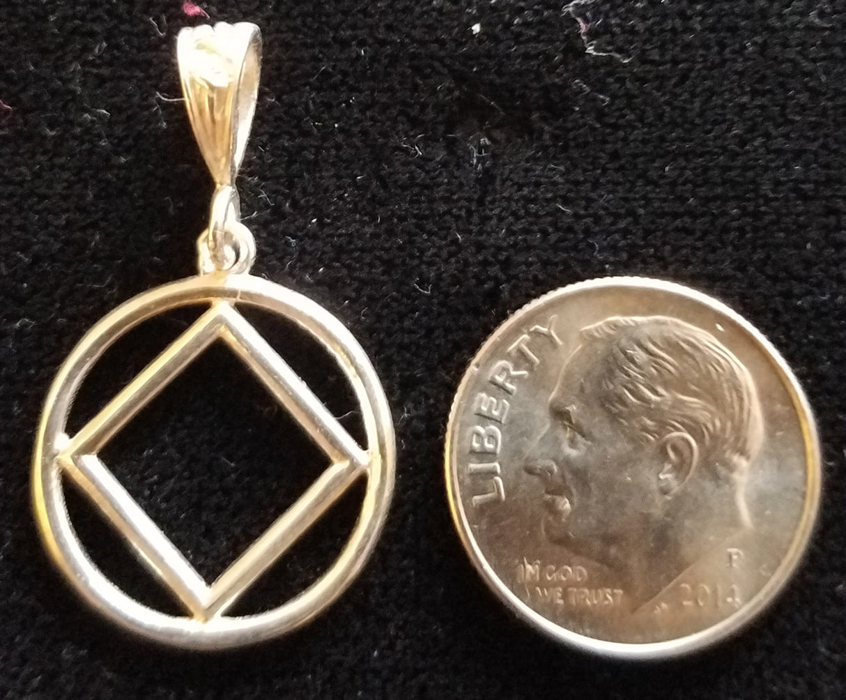 ssj001- Dime Size Service Symbol Pendant