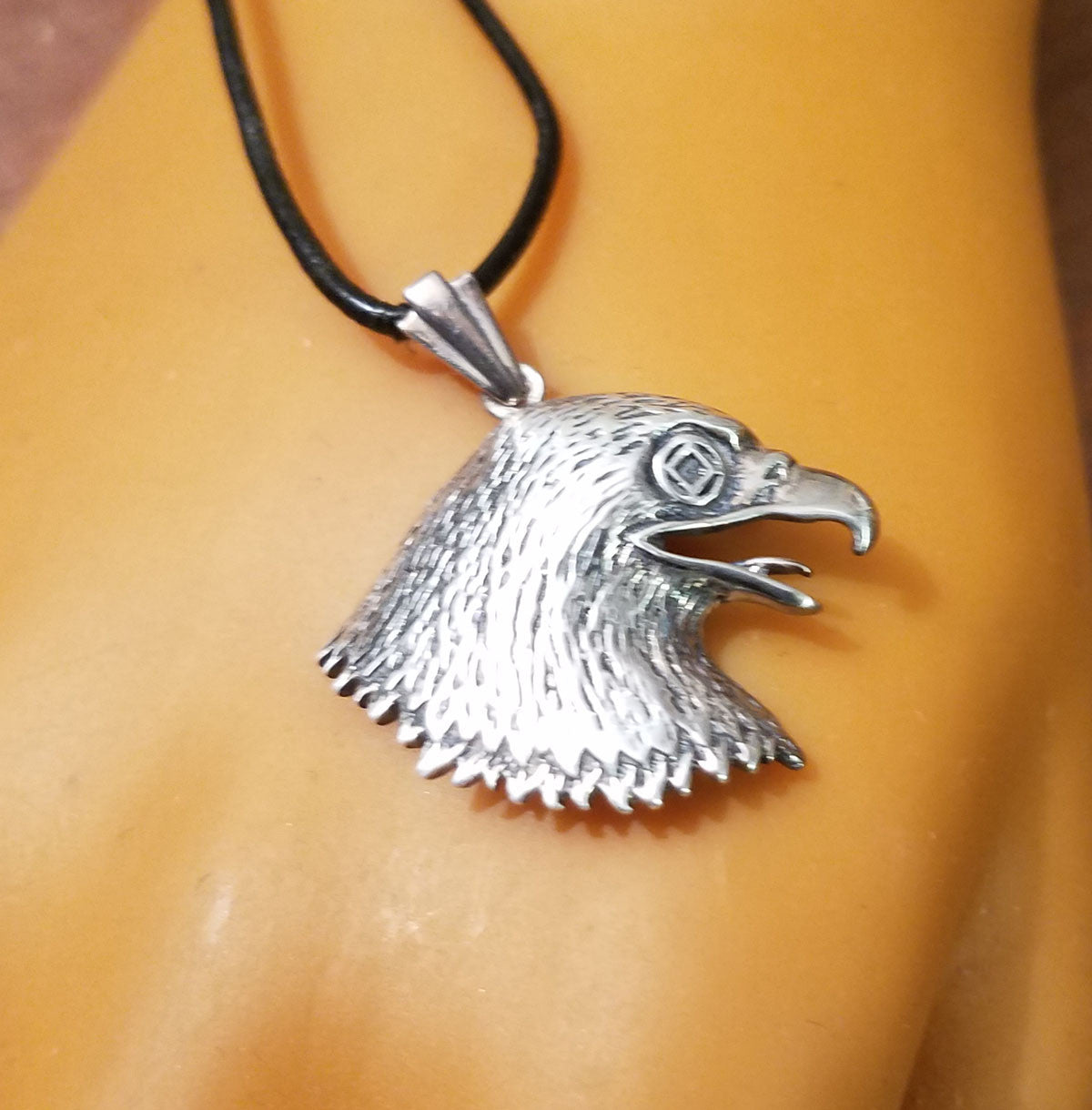 ssj013- Eagle w/ NA Symbol Pendant