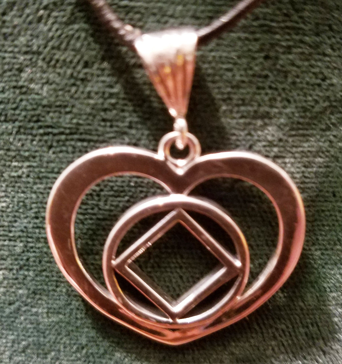 ssj016- Large Heart w/ Service Symbol Pendant