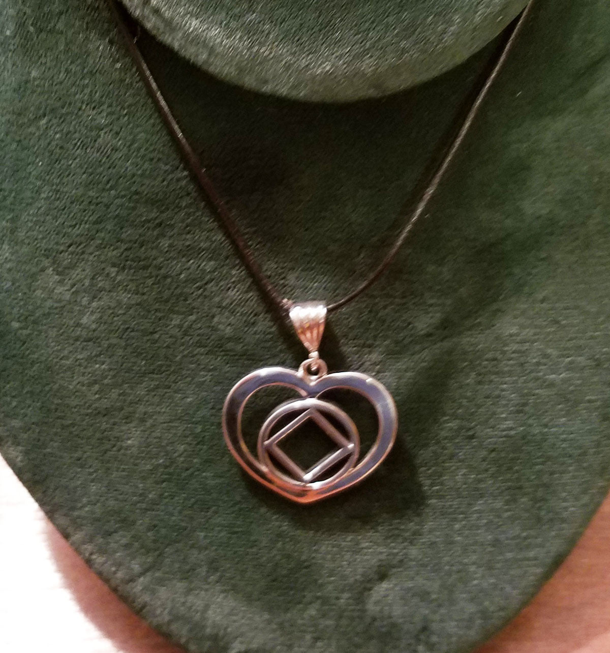 ssj016- Large Heart w/ Service Symbol Pendant