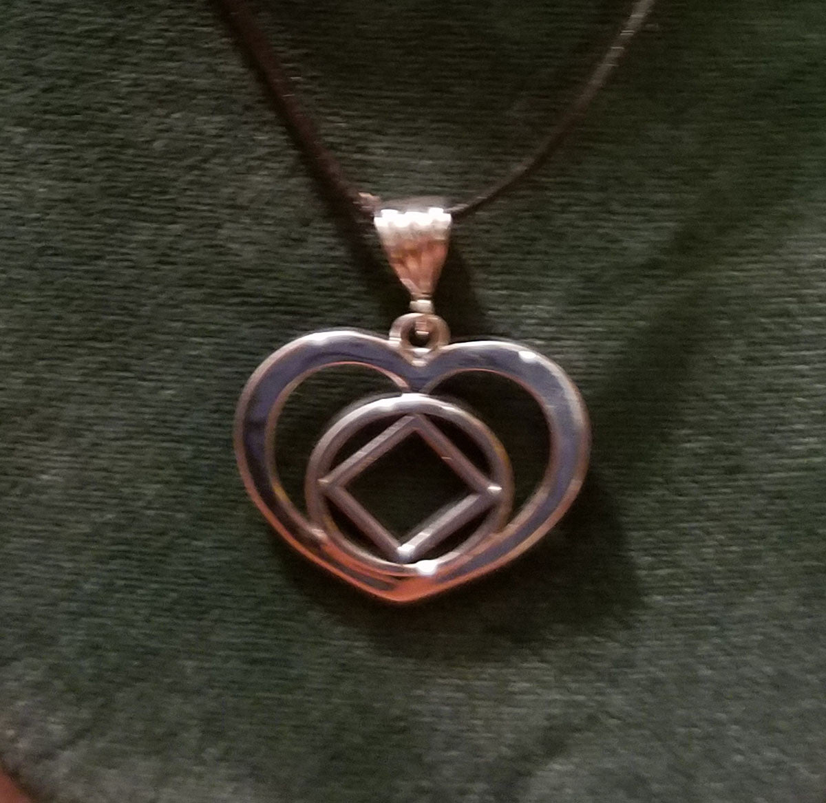 ssj016- Large Heart w/ Service Symbol Pendant