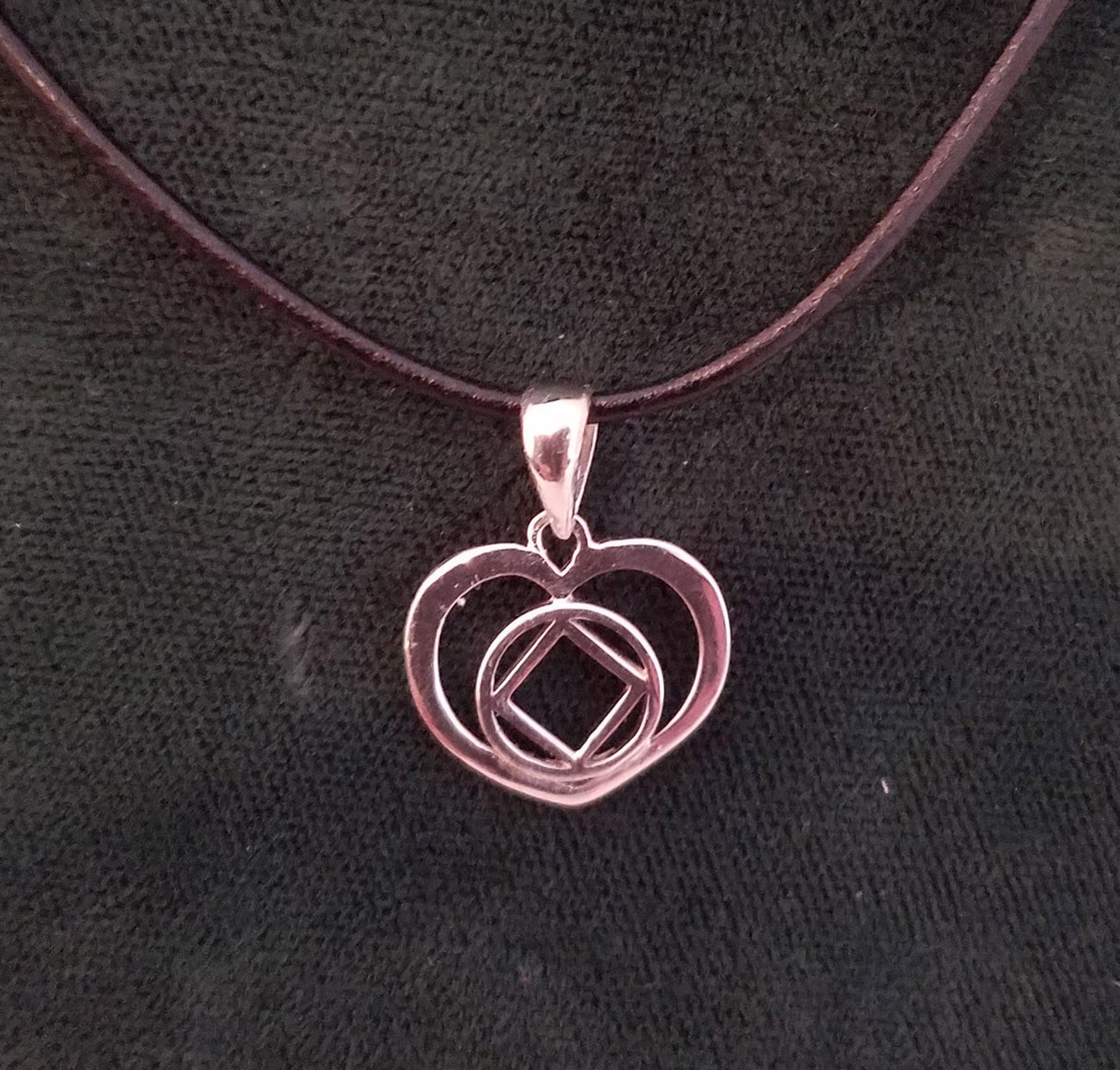 ssj018- Small Heart w/ Service Symbol Pendant