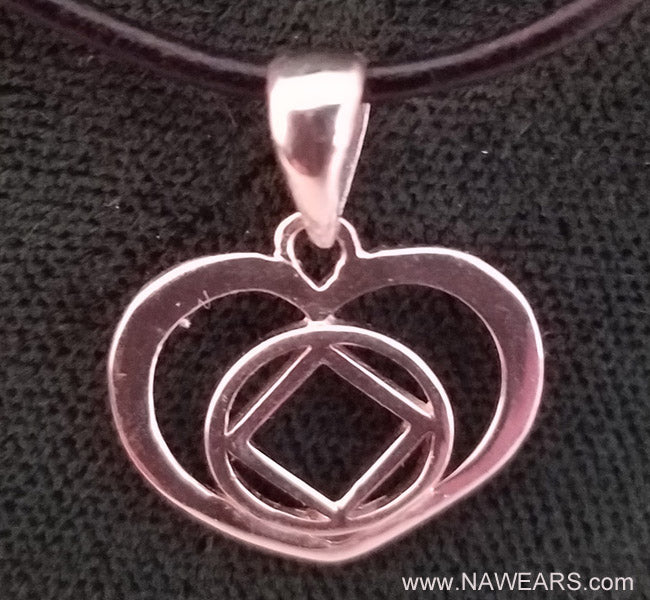 ssj018- Small Heart w/ Service Symbol Pendant