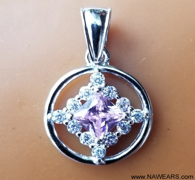ssj019- CZ & Gem Symbol Pendant