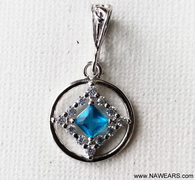 ssj019- CZ & Gem Symbol Pendant