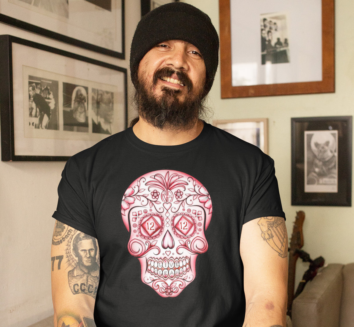 NA SUGAR SKULL RED LIFE T-shirt