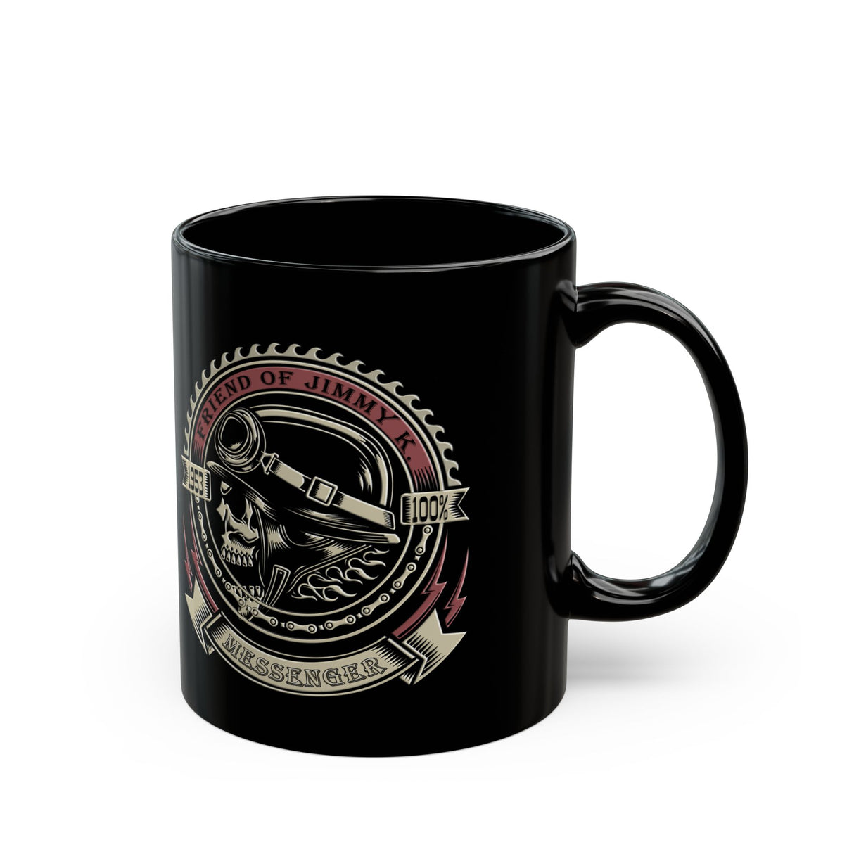 NA Jimmy K 1953 Messenger 11/15oz Black Mug