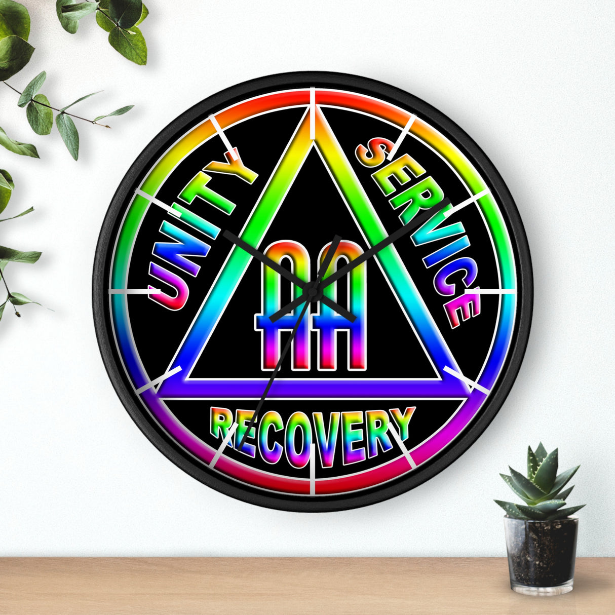 AA Rainbow Symbol Wall Clock