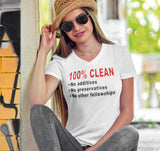 100% Clean V.2  dtg V-Neck Tee